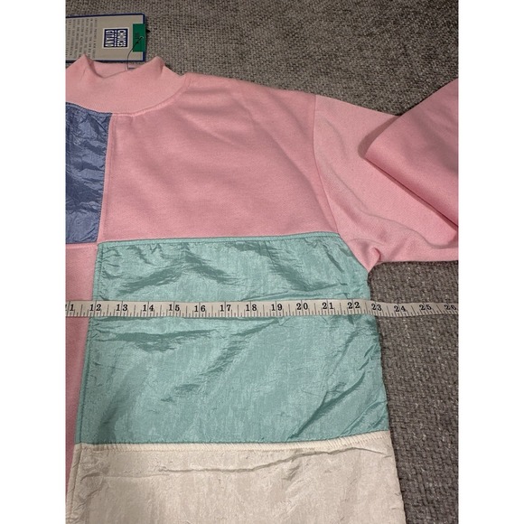 Vintage Choices From Gitano Sweatshirt Womens Medium Pink Colorblock 80s Retro - Picture 4 of 10
